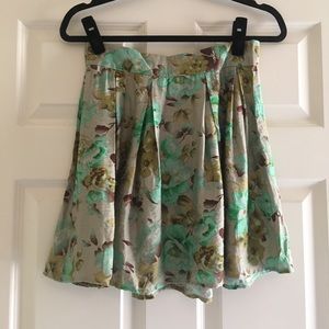 Urban Outfitters Floral High-Waisted Skater Skirt